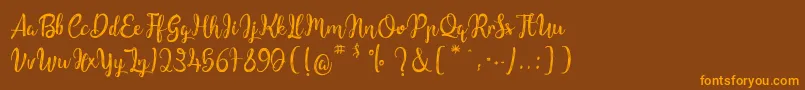 ChildrenOfTheStarlight Font – Orange Fonts on Brown Background