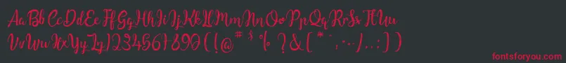 ChildrenOfTheStarlight Font – Red Fonts on Black Background