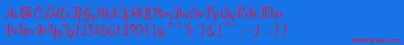 フォントChildrenOfTheStarlight – 赤い文字の青い背景