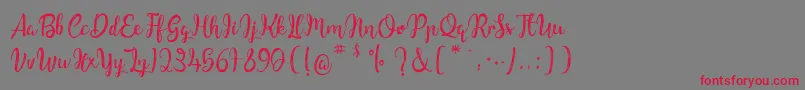 ChildrenOfTheStarlight Font – Red Fonts on Gray Background
