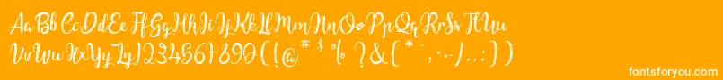 Weitere Informationen zur ChildrenOfTheStarlight-Schriftart ChildrenOfTheStarlight-Schriftart – Weiße Schriften auf orangefarbenem Hintergrund
