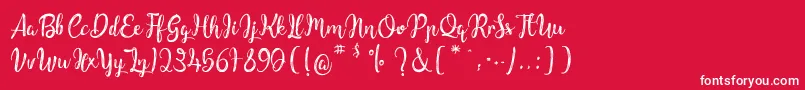 ChildrenOfTheStarlight Font – White Fonts on Red Background