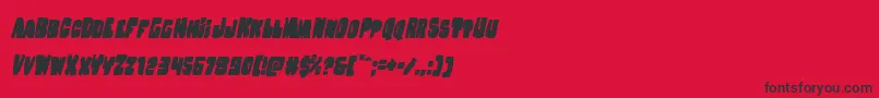 フォントNobodyhomeital – 赤い背景に黒い文字