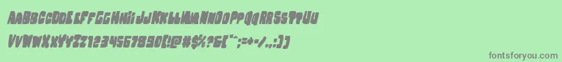 フォントNobodyhomeital – 緑の背景に灰色の文字