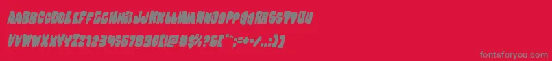 フォントNobodyhomeital – 赤い背景に灰色の文字