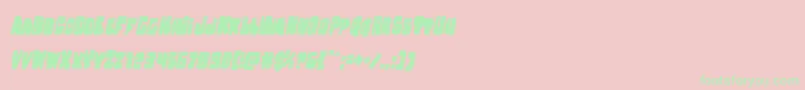 Nobodyhomeital Font – Green Fonts on Pink Background