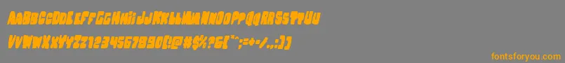 Nobodyhomeital Font – Orange Fonts on Gray Background