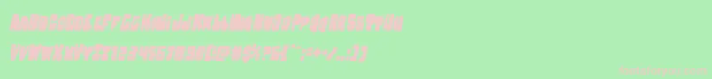 Nobodyhomeital Font – Pink Fonts on Green Background