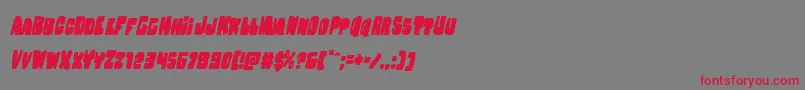 Nobodyhomeital Font – Red Fonts on Gray Background