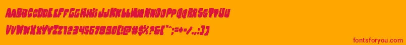 Fonte Nobodyhomeital – fontes vermelhas em um fundo laranja