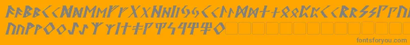 Шрифт KehdraiItalic – серые шрифты на оранжевом фоне