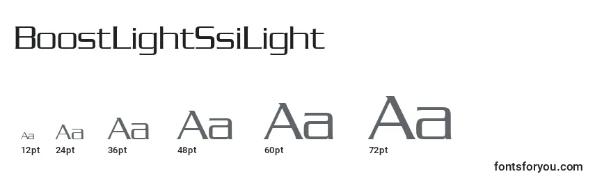 Размеры шрифта BoostLightSsiLight