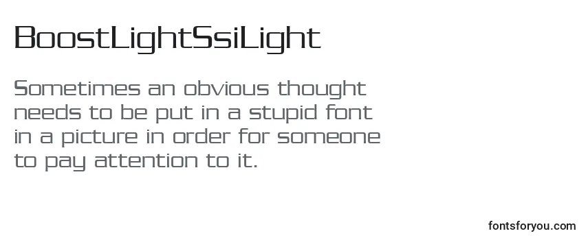 BoostLightSsiLight Font