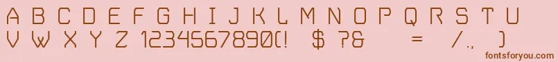 VoyagerGrotesque-fontti – ruskeat fontit vaaleanpunaisella taustalla