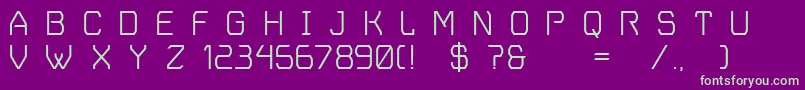 VoyagerGrotesque Font – Green Fonts on Purple Background