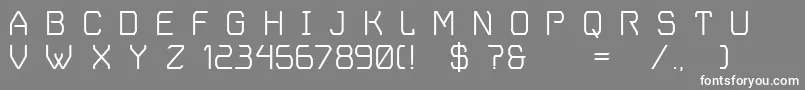 Шрифт VoyagerGrotesque – белые шрифты на сером фоне