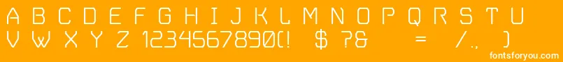 Шрифт VoyagerGrotesque – белые шрифты на оранжевом фоне