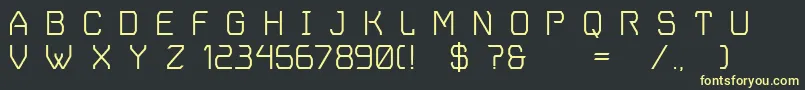 VoyagerGrotesque Font – Yellow Fonts on Black Background