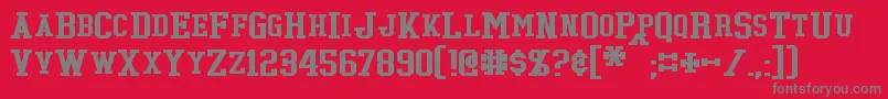 Tonopah Font – Gray Fonts on Red Background