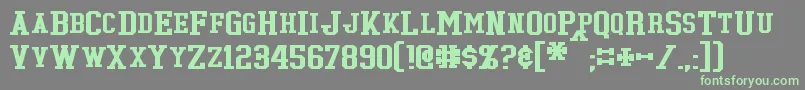 Tonopah Font – Green Fonts on Gray Background