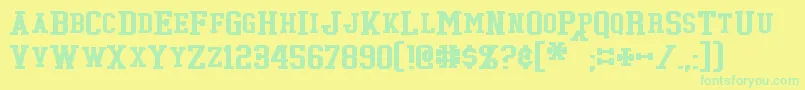 Шрифт Tonopah – зелёные шрифты на жёлтом фоне