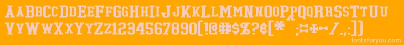 Tonopah-Schriftart – Rosa Schriften auf orangefarbenem Hintergrund