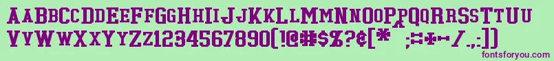 Tonopah Font – Purple Fonts on Green Background