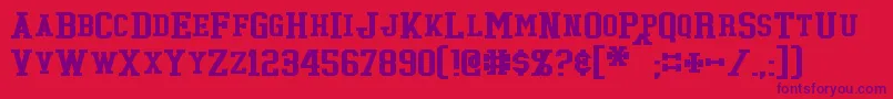 Tonopah Font – Purple Fonts on Red Background