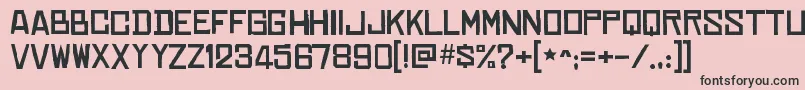 フォントChineserocksxpRegular – ピンクの背景に黒い文字