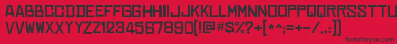 フォントChineserocksxpRegular – 赤い背景に黒い文字