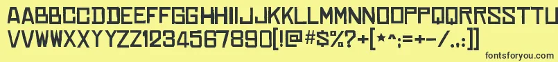 ChineserocksxpRegular Font – Black Fonts on Yellow Background