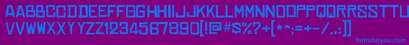フォントChineserocksxpRegular – 紫色の背景に青い文字