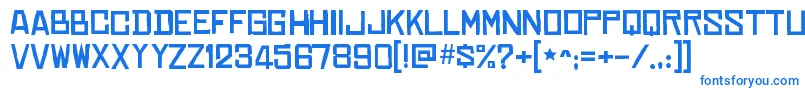 フォントChineserocksxpRegular – 白い背景に青い文字