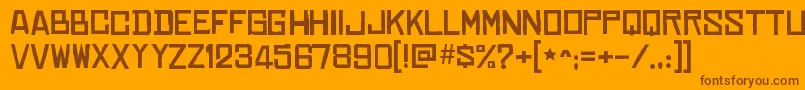 Шрифт ChineserocksxpRegular – коричневые шрифты на оранжевом фоне