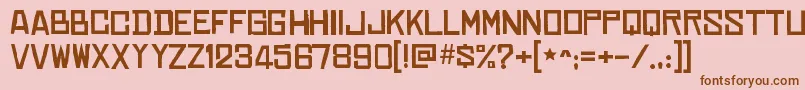 ChineserocksxpRegular-fontti – ruskeat fontit vaaleanpunaisella taustalla