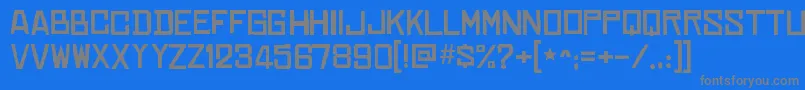 フォントChineserocksxpRegular – 青い背景に灰色の文字