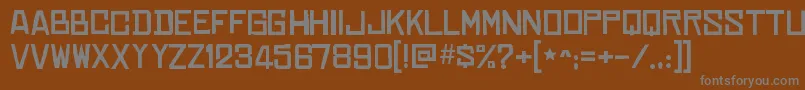 Шрифт ChineserocksxpRegular – серые шрифты на коричневом фоне