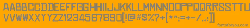 Шрифт ChineserocksxpRegular – серые шрифты на оранжевом фоне