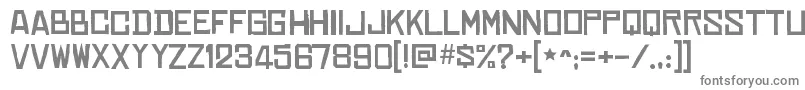 ChineserocksxpRegular-fontti – harmaat kirjasimet valkoisella taustalla
