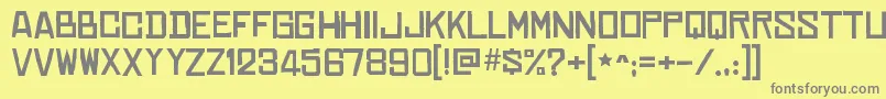 フォントChineserocksxpRegular – 黄色の背景に灰色の文字