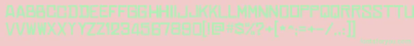 Шрифт ChineserocksxpRegular – зелёные шрифты на розовом фоне