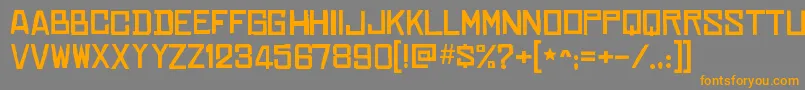 Шрифт ChineserocksxpRegular – оранжевые шрифты на сером фоне