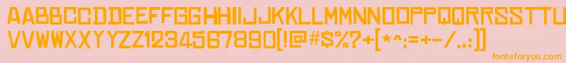 ChineserocksxpRegular Font – Orange Fonts on Pink Background