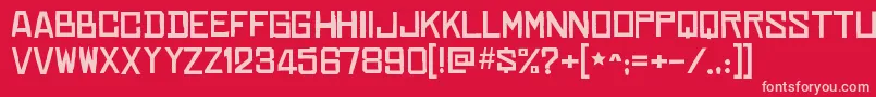 Шрифт ChineserocksxpRegular – розовые шрифты на красном фоне