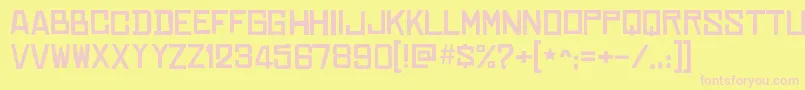ChineserocksxpRegular Font – Pink Fonts on Yellow Background