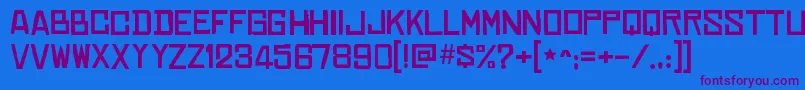 Шрифт ChineserocksxpRegular – фиолетовые шрифты на синем фоне