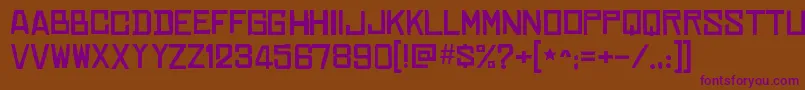 ChineserocksxpRegular Font – Purple Fonts on Brown Background