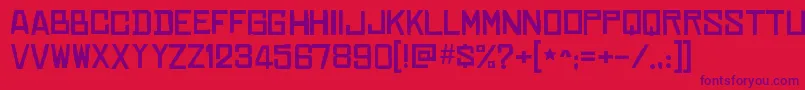 ChineserocksxpRegular-Schriftart – Violette Schriften auf rotem Hintergrund