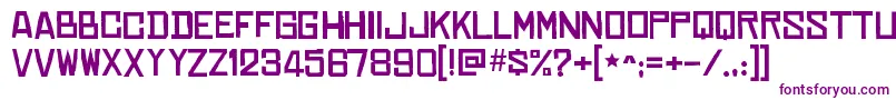 Шрифт ChineserocksxpRegular – фиолетовые шрифты на белом фоне