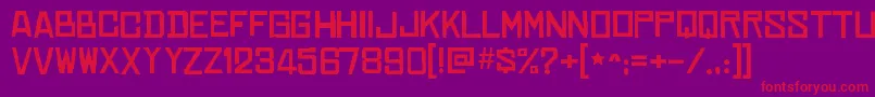 ChineserocksxpRegular-Schriftart – Rote Schriften auf violettem Hintergrund